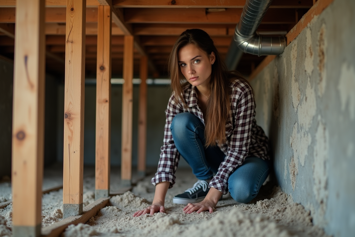 Jeune femme vérifiant l